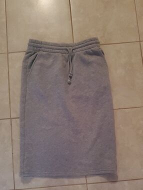 TNA Grey Fleece Drawstring Skirt